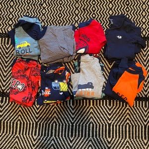 Lot of 8 baby boy pajama sets size 12 months